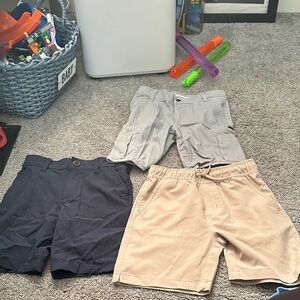 Set of Three Boys' Shorts - Navy, Gray, Tan